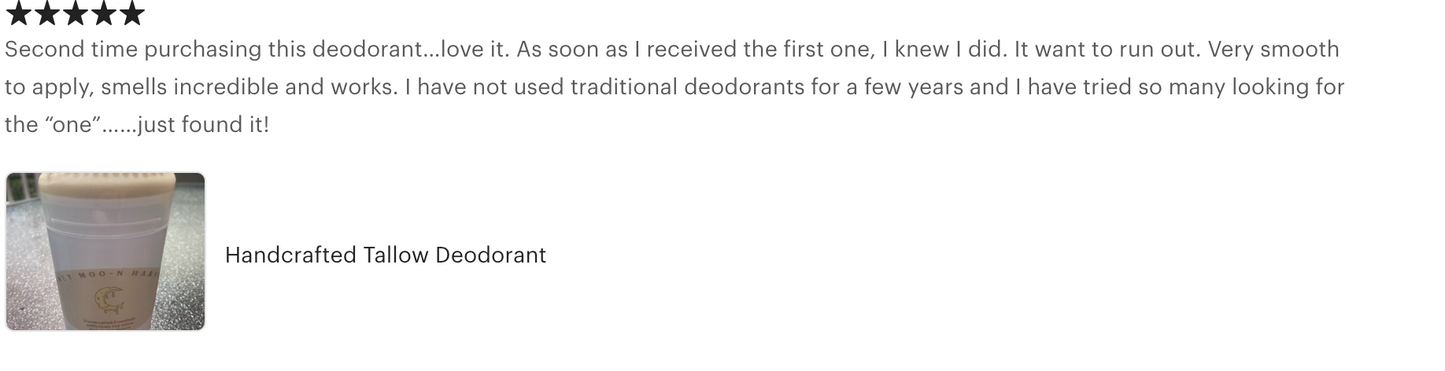 Handcrafted Tallow Deodorant