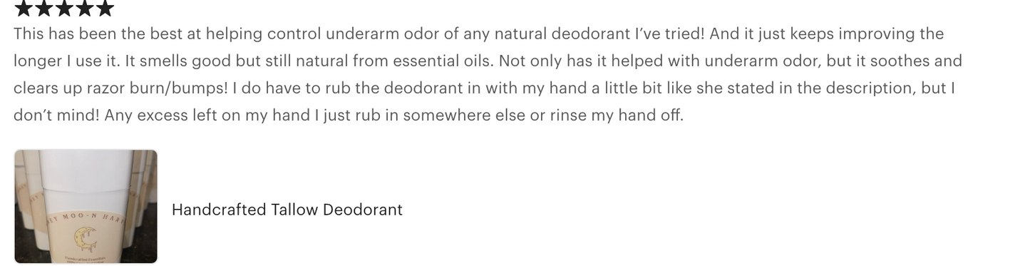 Handcrafted Tallow Deodorant